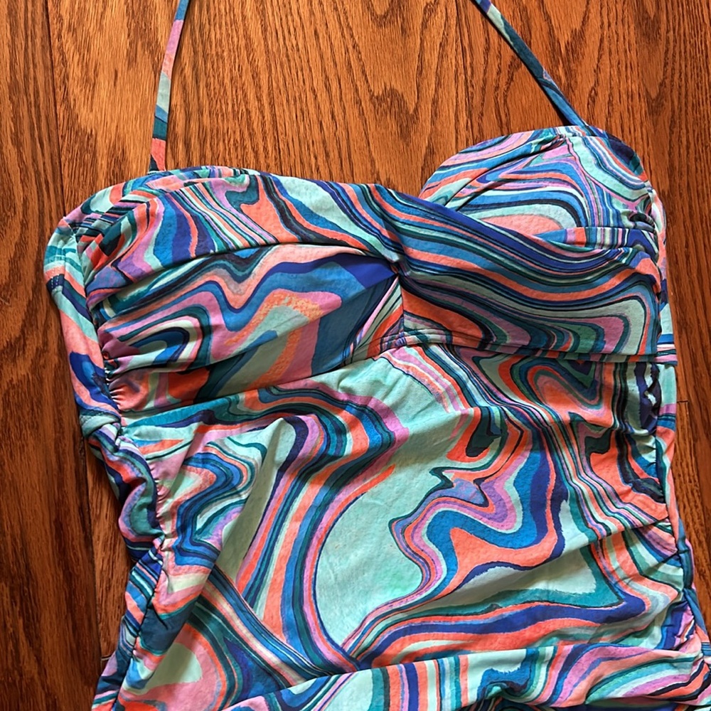 La Blanca colorful one piece swimsuit size 12 - Picture 2 of 6
